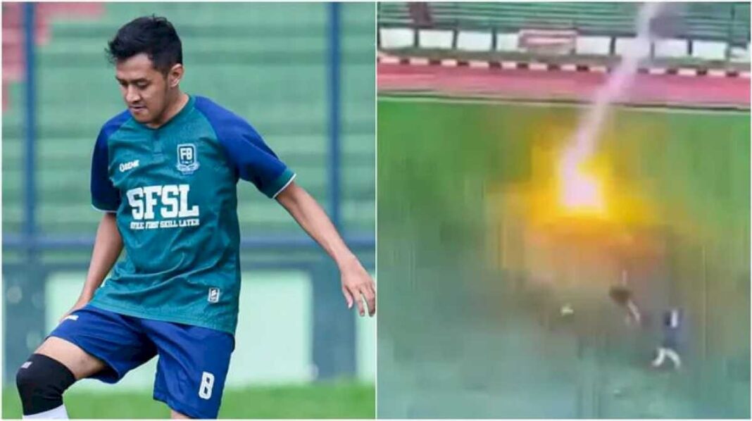 impactante-video:-murio-un-futbolista-al-que-le-cayo-un-rayo-en-medio-de-un-partido-amateur