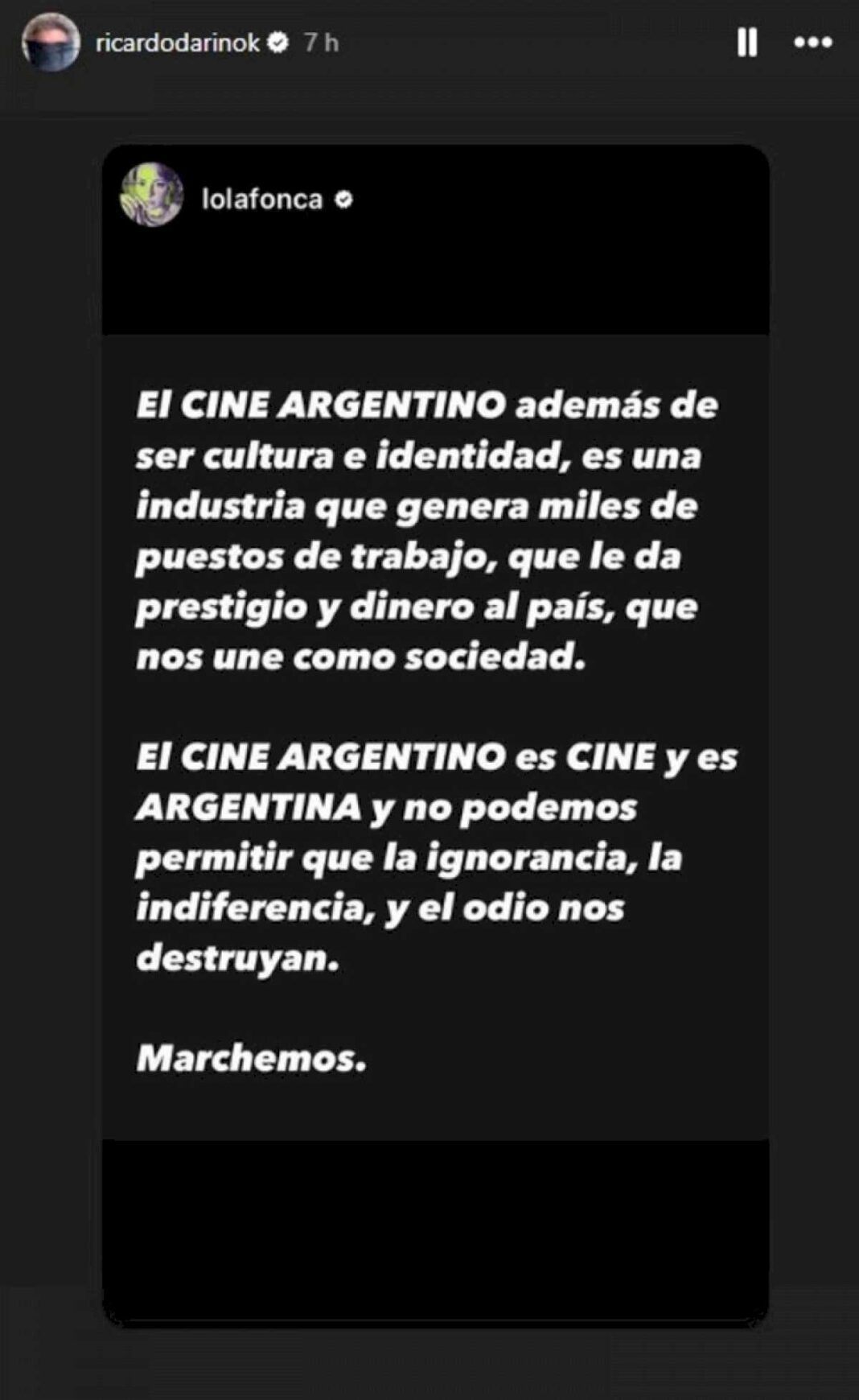 ricardo-darin-compartio-un-duro-mensaje-contra-los-recortes-en-el-incaa:-no-podemos-permitir-que-el-odio-nos-destruya