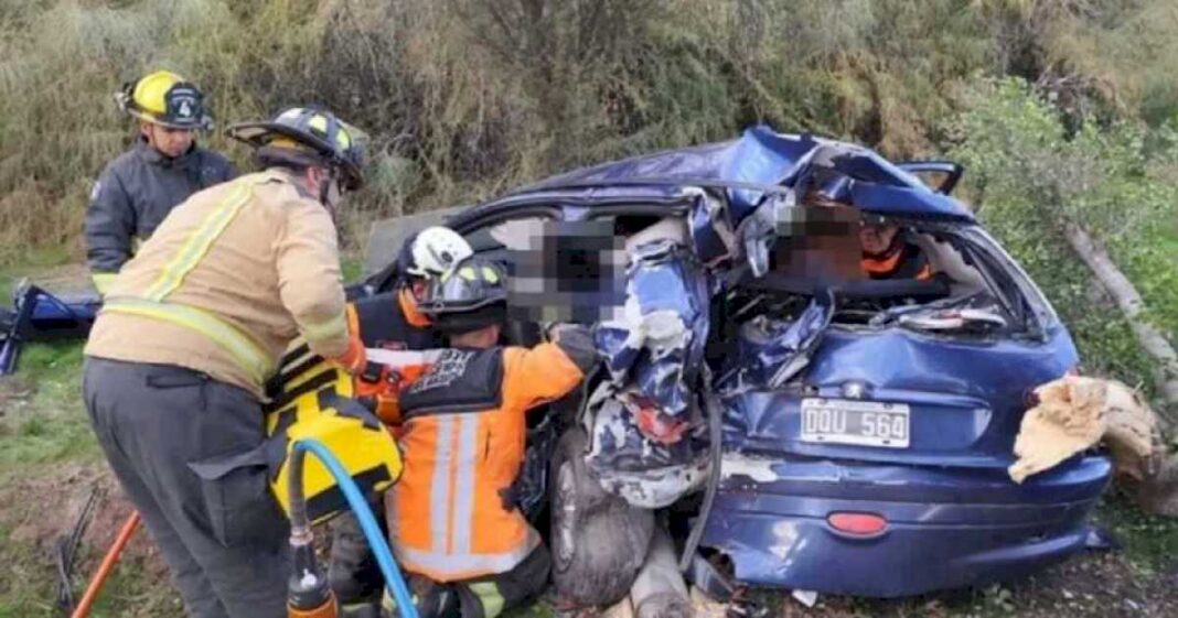 impactante-accidente-en-chile:-cuatro-turistas-argentinos-despistaron-y-chocaron-de-frente-contra-un-arbol