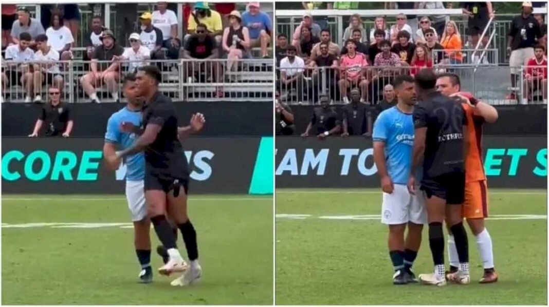 el-kun-aguero-se-peleo-con-un-rival-tras-una-patada-criminal-en-un-torneo-amateur-en-estados-unidos